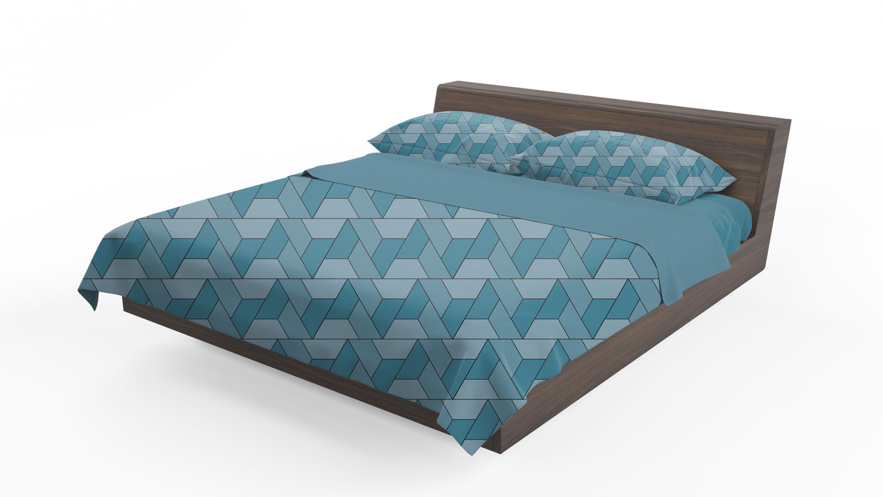 Make a grand statement with our Geometric Collection - Blue - Quilt Cover Sets, which exudes complete sophistication for your master bedroom. 
