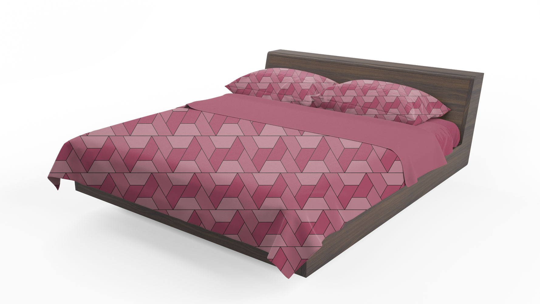 Make a grand statement with our Geometric Collection - Pink - Quilt Cover Sets, which exudes complete sophistication for your master bedroom. 