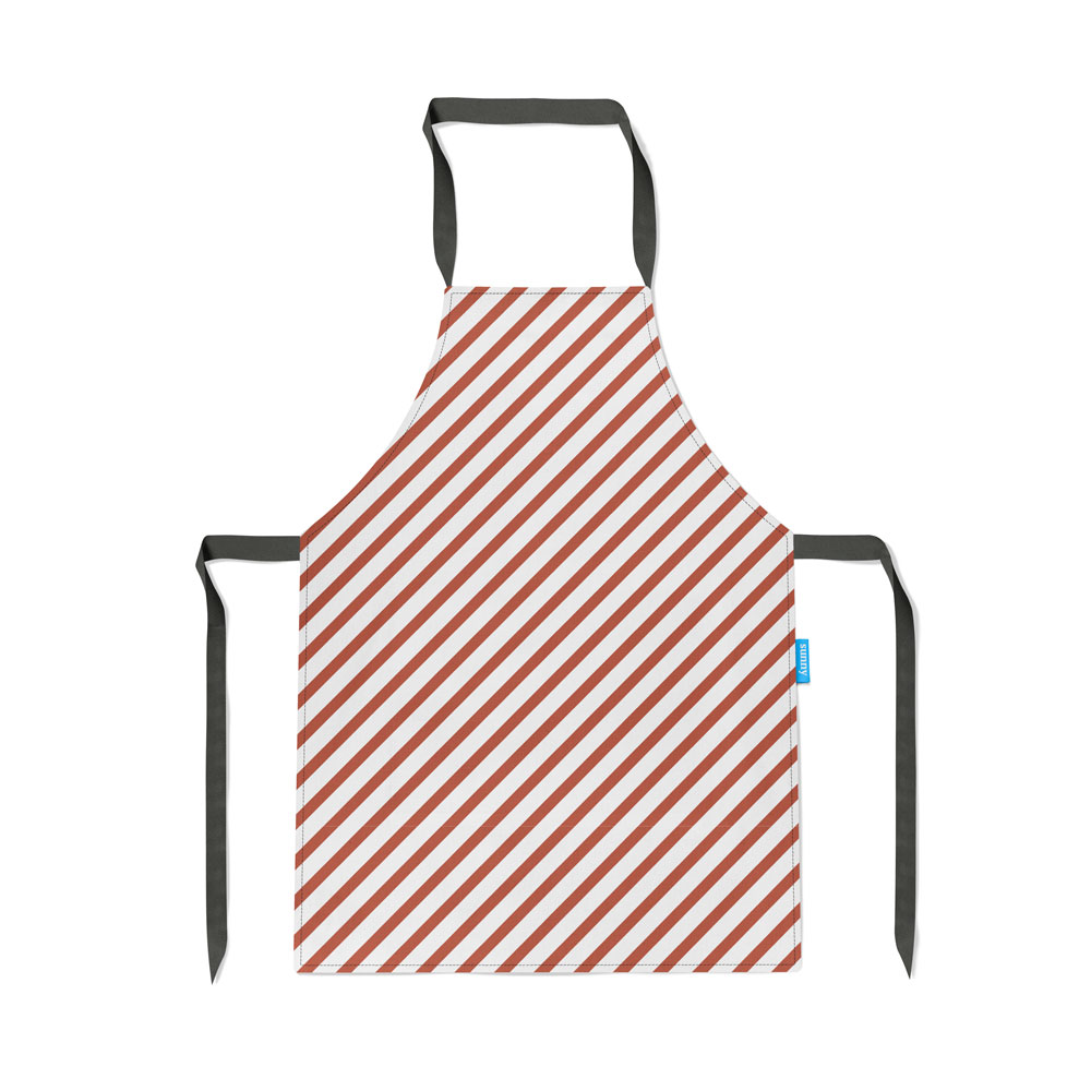 Diagonal Red Stripes Apron