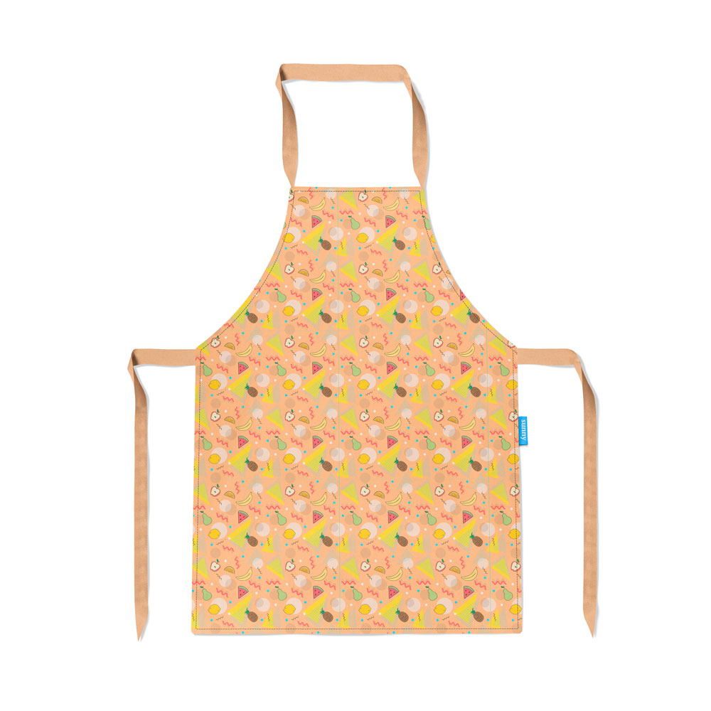 Fruit Memphis - Orange Background Apron